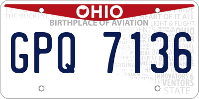 OH license plate GPQ7136