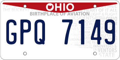 OH license plate GPQ7149