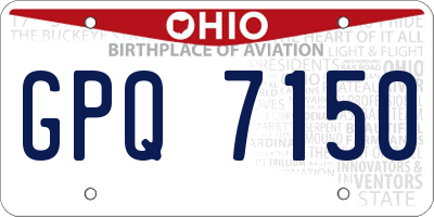 OH license plate GPQ7150