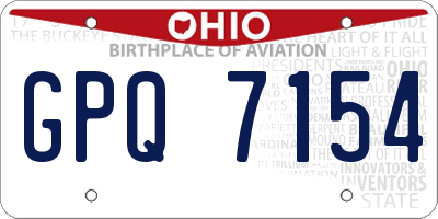 OH license plate GPQ7154