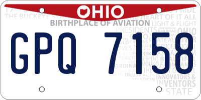 OH license plate GPQ7158