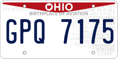 OH license plate GPQ7175