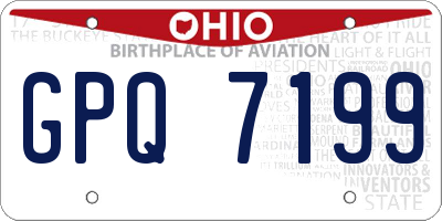 OH license plate GPQ7199