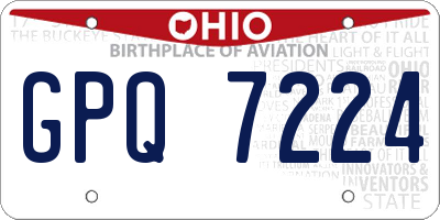 OH license plate GPQ7224