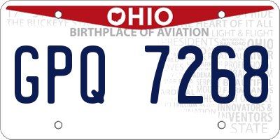 OH license plate GPQ7268