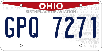 OH license plate GPQ7271