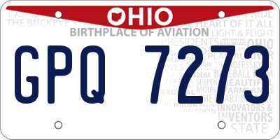 OH license plate GPQ7273