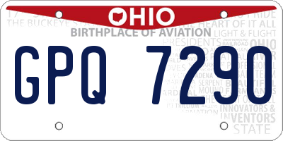 OH license plate GPQ7290