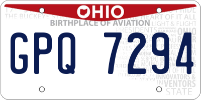 OH license plate GPQ7294