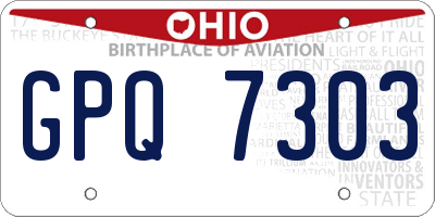 OH license plate GPQ7303
