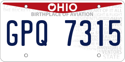 OH license plate GPQ7315