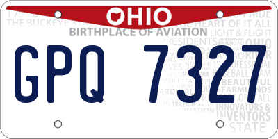 OH license plate GPQ7327