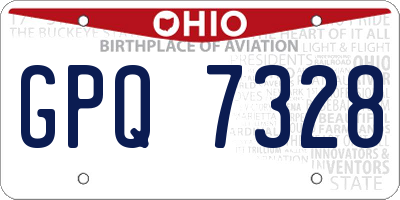 OH license plate GPQ7328