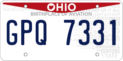 OH license plate GPQ7331