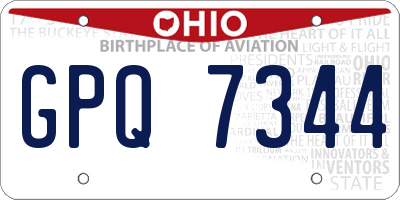OH license plate GPQ7344
