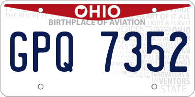 OH license plate GPQ7352