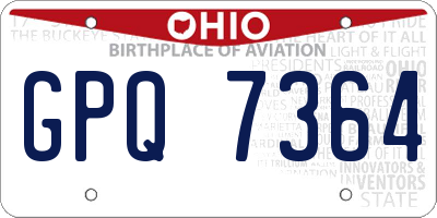 OH license plate GPQ7364