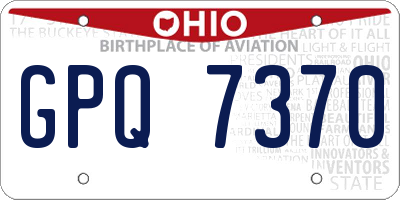 OH license plate GPQ7370