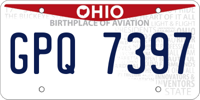 OH license plate GPQ7397