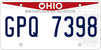 OH license plate GPQ7398