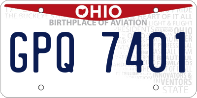 OH license plate GPQ7401