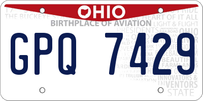 OH license plate GPQ7429