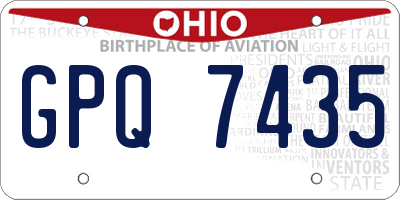 OH license plate GPQ7435