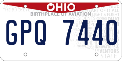 OH license plate GPQ7440