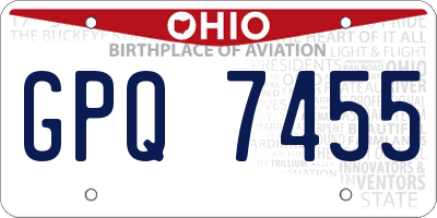 OH license plate GPQ7455