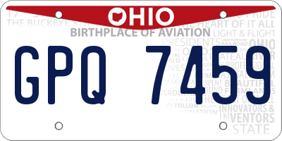 OH license plate GPQ7459