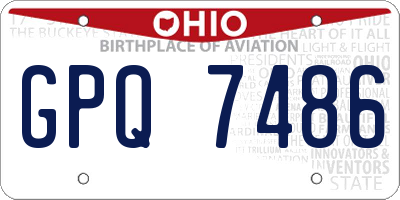 OH license plate GPQ7486