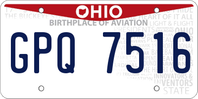 OH license plate GPQ7516