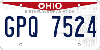 OH license plate GPQ7524