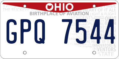 OH license plate GPQ7544