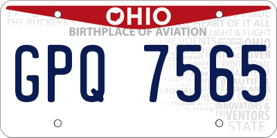 OH license plate GPQ7565