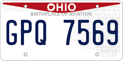 OH license plate GPQ7569