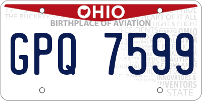 OH license plate GPQ7599