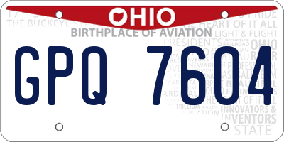 OH license plate GPQ7604
