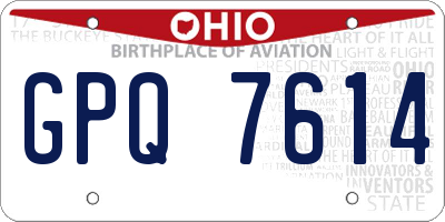 OH license plate GPQ7614