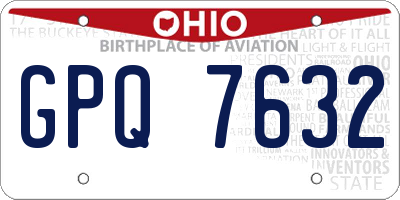 OH license plate GPQ7632