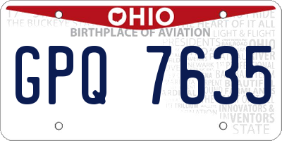 OH license plate GPQ7635