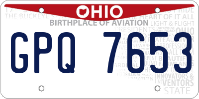 OH license plate GPQ7653