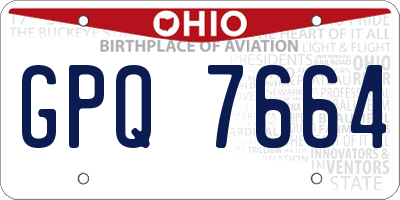 OH license plate GPQ7664