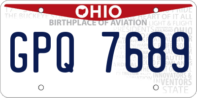 OH license plate GPQ7689
