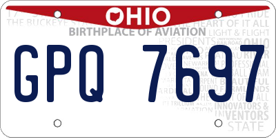 OH license plate GPQ7697