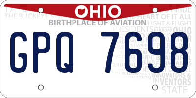 OH license plate GPQ7698