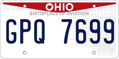 OH license plate GPQ7699