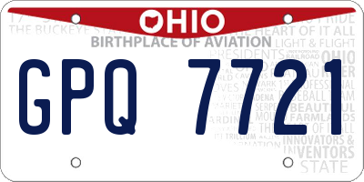 OH license plate GPQ7721