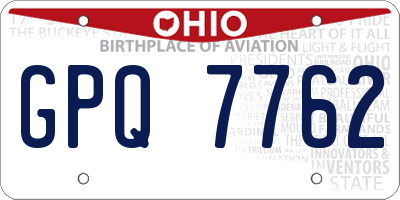 OH license plate GPQ7762
