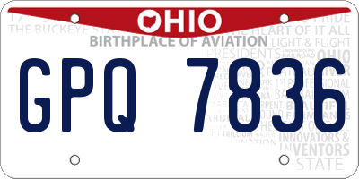 OH license plate GPQ7836